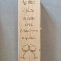 Cassetta in legno per vino personalizzata