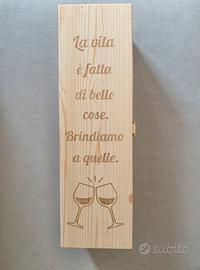 Cassetta in legno per vino personalizzata