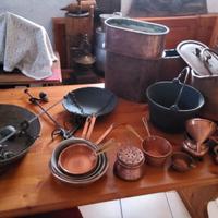 ANTICHI PAIOLI IN RAME ANTICHE PESE