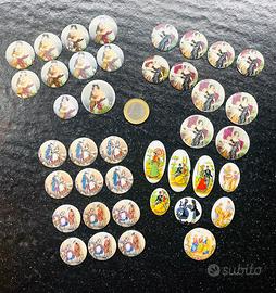 Lotto 35 cabochon ceramica - scene galanti