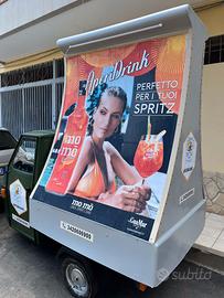 ape piaggio vela pubblicitaria