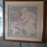 Quadro lavoro ad uncinetto