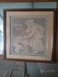 Quadro lavoro ad uncinetto