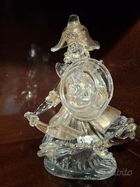 Samurai in vetro di Murano lavorata a mano