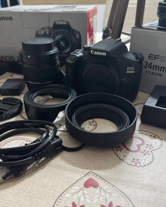 Canon EOS2000D + ACCESSORI per kit completo