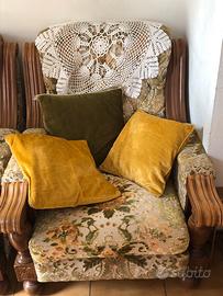 Poltrone in velluto vintage