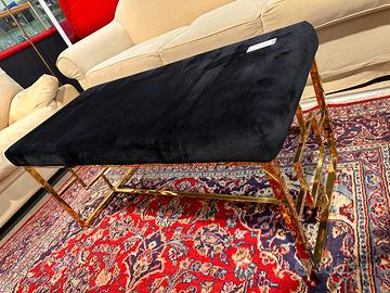 Panchetta moderna nera struttura color oro