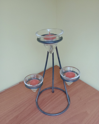 Candelabro porta candele ferro