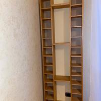 Scaffale/libreria e porta cd in legno naturale
