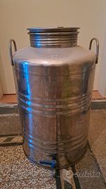 Contenitore in metallo inox 50 litri con rubinetto