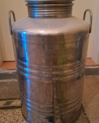 Contenitore in metallo inox 50 litri con rubinetto