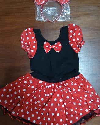 Costume Minnie per bambina 5-6 anni Nuovo