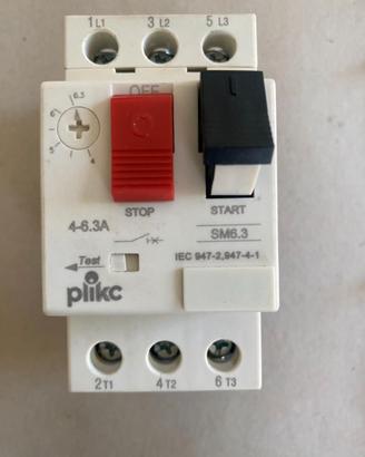 Salvamotore trifase 4-6,3 Amp
