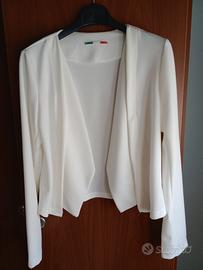 Coprispalle Bianco con apertura a volant 