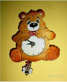 OROLOGIO/ ORSETTO A PENDOLO in legno
