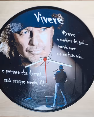 Orologio vinile omaggio a Vasco Rossi 
