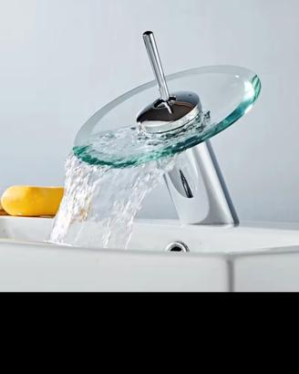 rubinetto lavabo bagno vetro