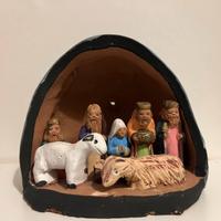Presepe artigianale peruviano in terracotta