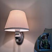 Coppia Applique Shabby Chic in Metallo e Stoffa