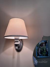 Coppia Applique Shabby Chic in Metallo e Stoffa