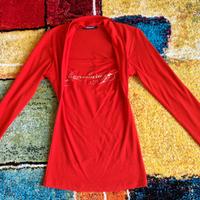 Maglia maniche lunghe,rosso,lana,Roccobarocco,Tg42