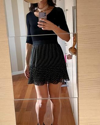 Vestitino con gonna a pois Small