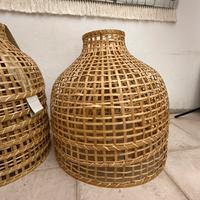 Paralume lampadario paglia