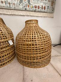 Paralume lampadario paglia