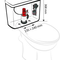 Cassetta scarico WC posizione bassa appoggio nuova