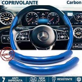 COPRIVOLANTE per MERCEDES in FIBRA CARBONIO Blu