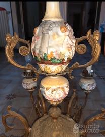 Lampadario in ceramica lavorato