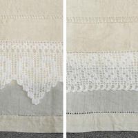 Asciugamani di lino VINTAGE FATTI A MANO CON PIZZO