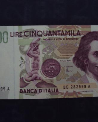 cartamoneta lire 50000 bernini 2 tipo