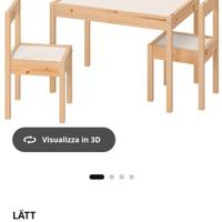 Tavolino bambini Ikea Lätt con sedie