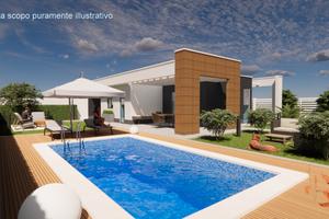 Nuovissima villa con piscina in classe a4