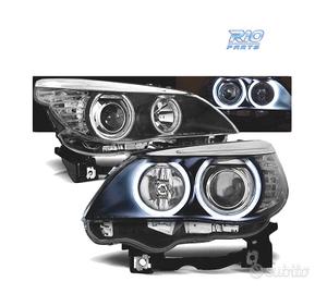 FARI BMW E60 E61 03-07 OCCHI ANGEL CCFL NERI