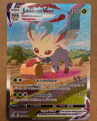 Carta Pokémon Leafeon VMax di Evoluzioni Eteree