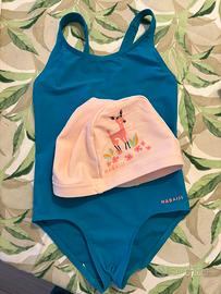 Costume piscina e cuffia bambina