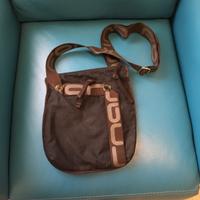 Borsa nera tessuto Fornarina 29x24 cm