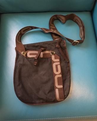 Borsa nera tessuto Fornarina 29x24 cm