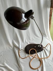 Lampada da tavolo vintage in bachelite marrone ann