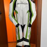 Tuta in pelle da moto Mtech tg. 52