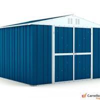 Box capanno giardino Acciaio 327x269 132kg blu