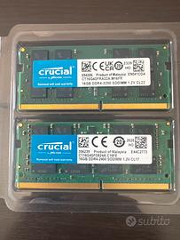 Pz 2 Ram 16GB della Crucial