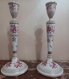 Candelabri pregiati in porcellana