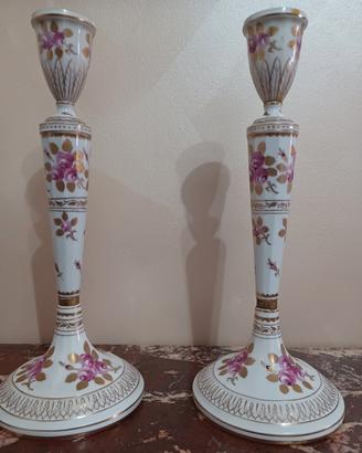 Candelabri pregiati in porcellana