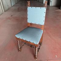 Sedia intagliata rinascimento in legno massello