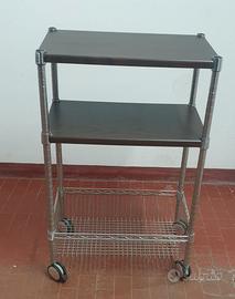 Carrello portaoggetti 3 ripiani con ruote