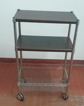 Carrello portaoggetti 3 ripiani con ruote