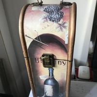 Cassetta legno vintage con logo OLD BRANDY